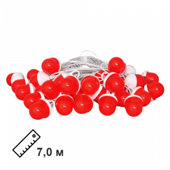 Сигнальная гирлянда из фонарей ФС-12 с шагом 7,0 м