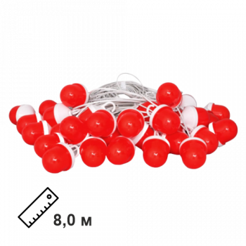 Сигнальная гирлянда из фонарей ФС-12 с шагом 8,0 м